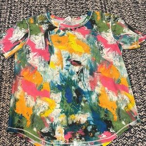Lululemon multicolor abstract color athletic shirt